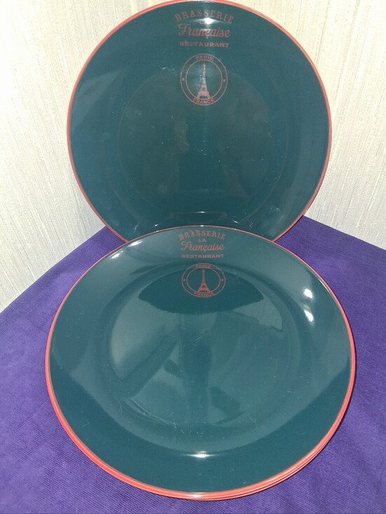 Brasserie la Francaise Other - French Brasserie La Francaise Dinner Plates Dishes Paris France Set Of Four